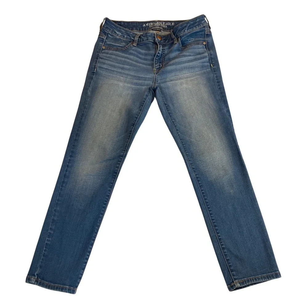 American Eagle Super Stretch Jegging Ankle Jeans Size 6 Regular Blue Medium Wash